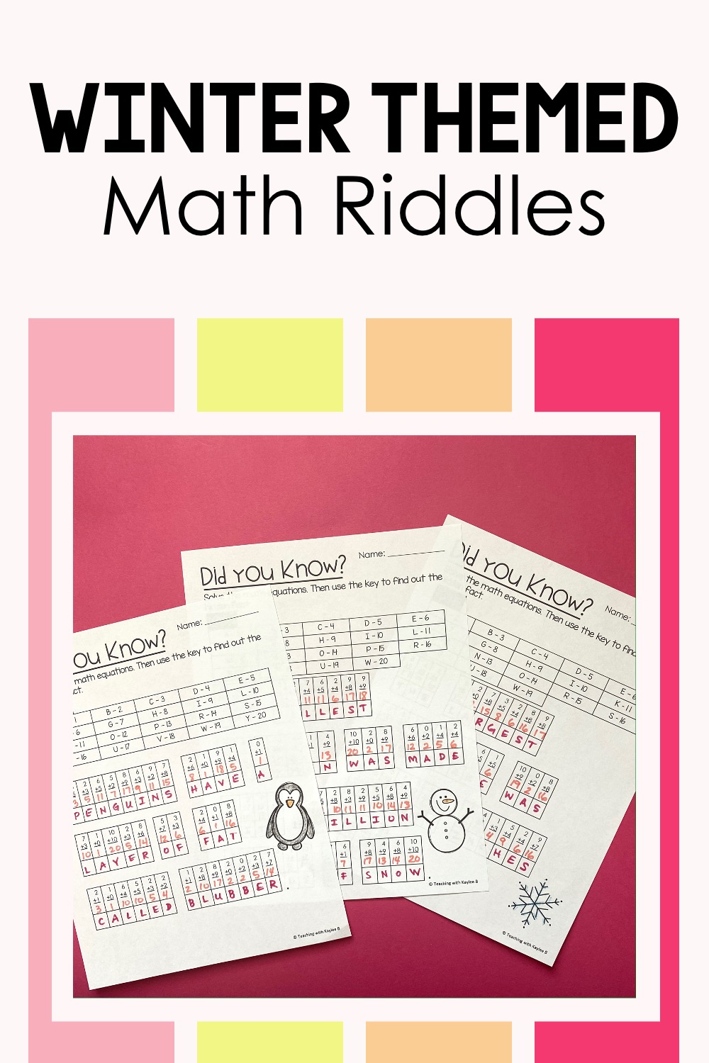 kids math activities