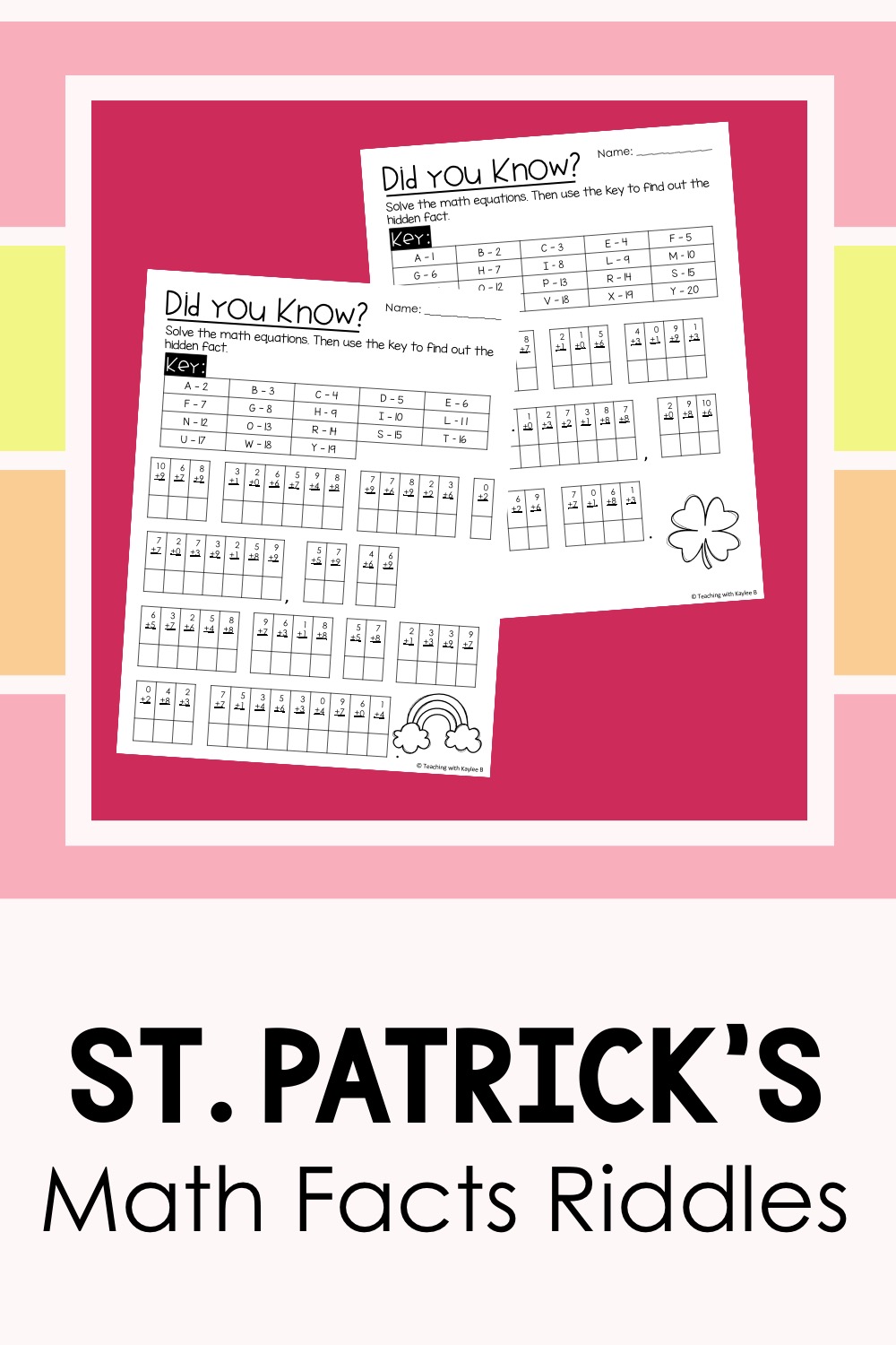 math games for st patricks day
