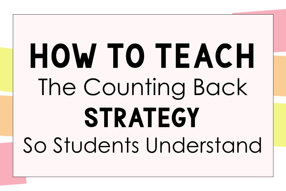 counting back strategy