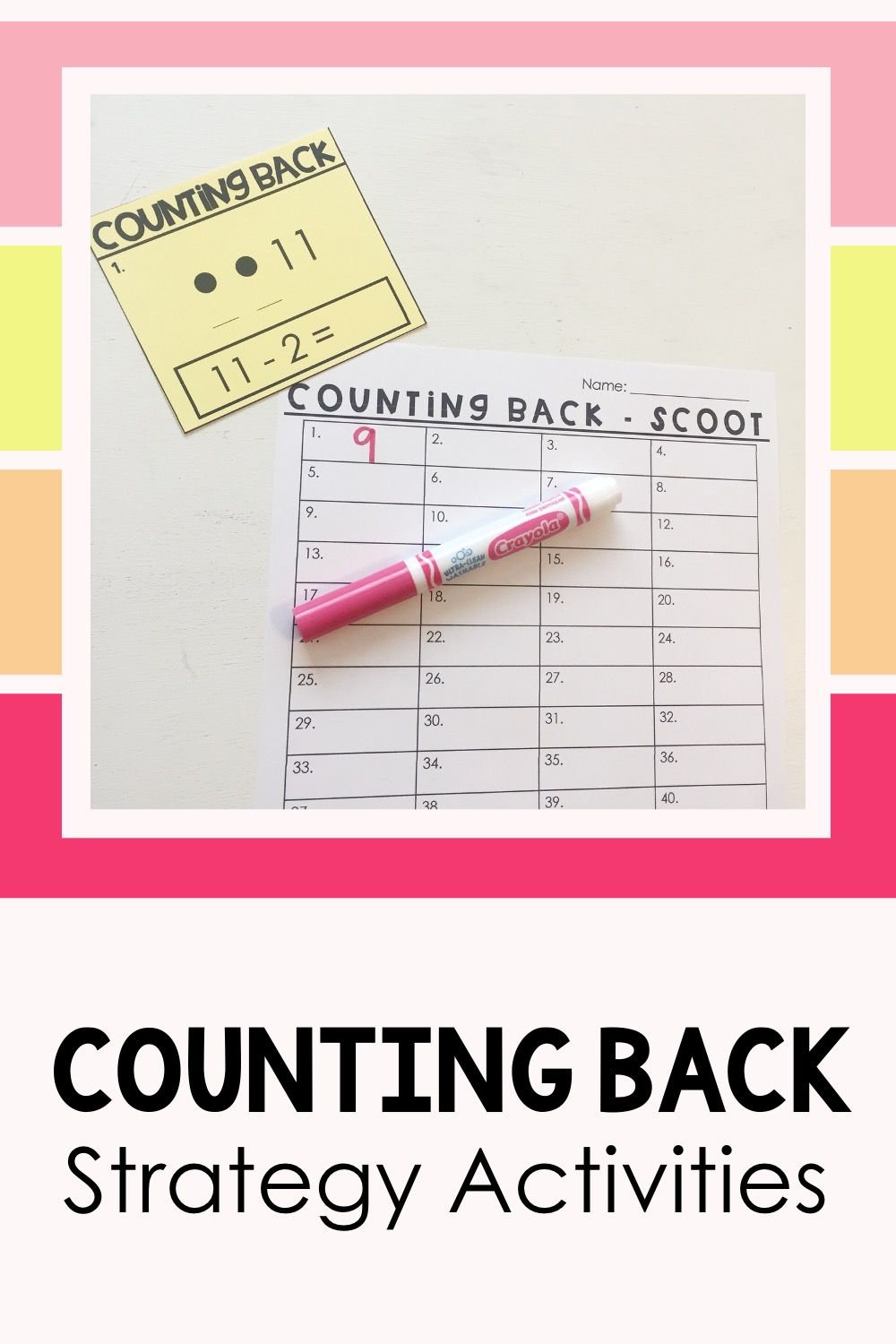counting back strategy activities