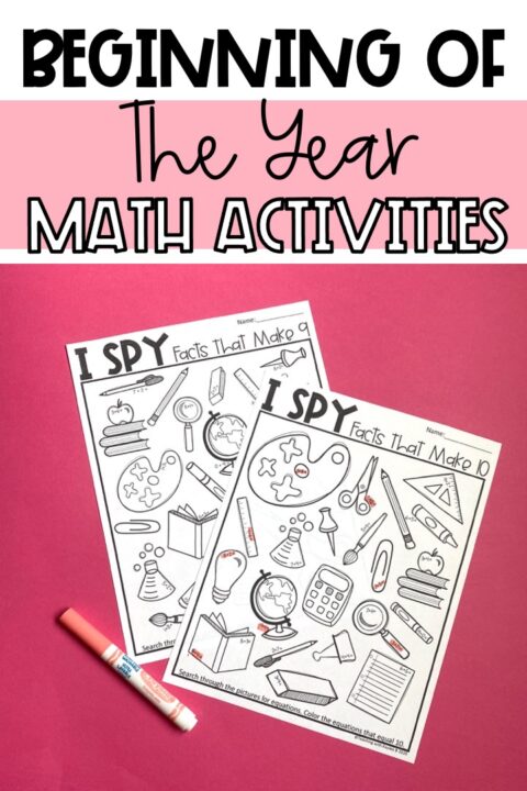 3 Math Beginning of the Year Activities That Will Help Students Love ...
