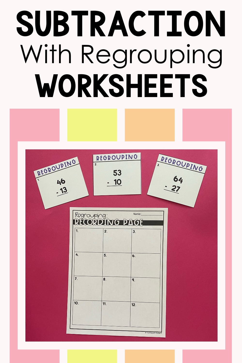 2 digit subtraction worksheets