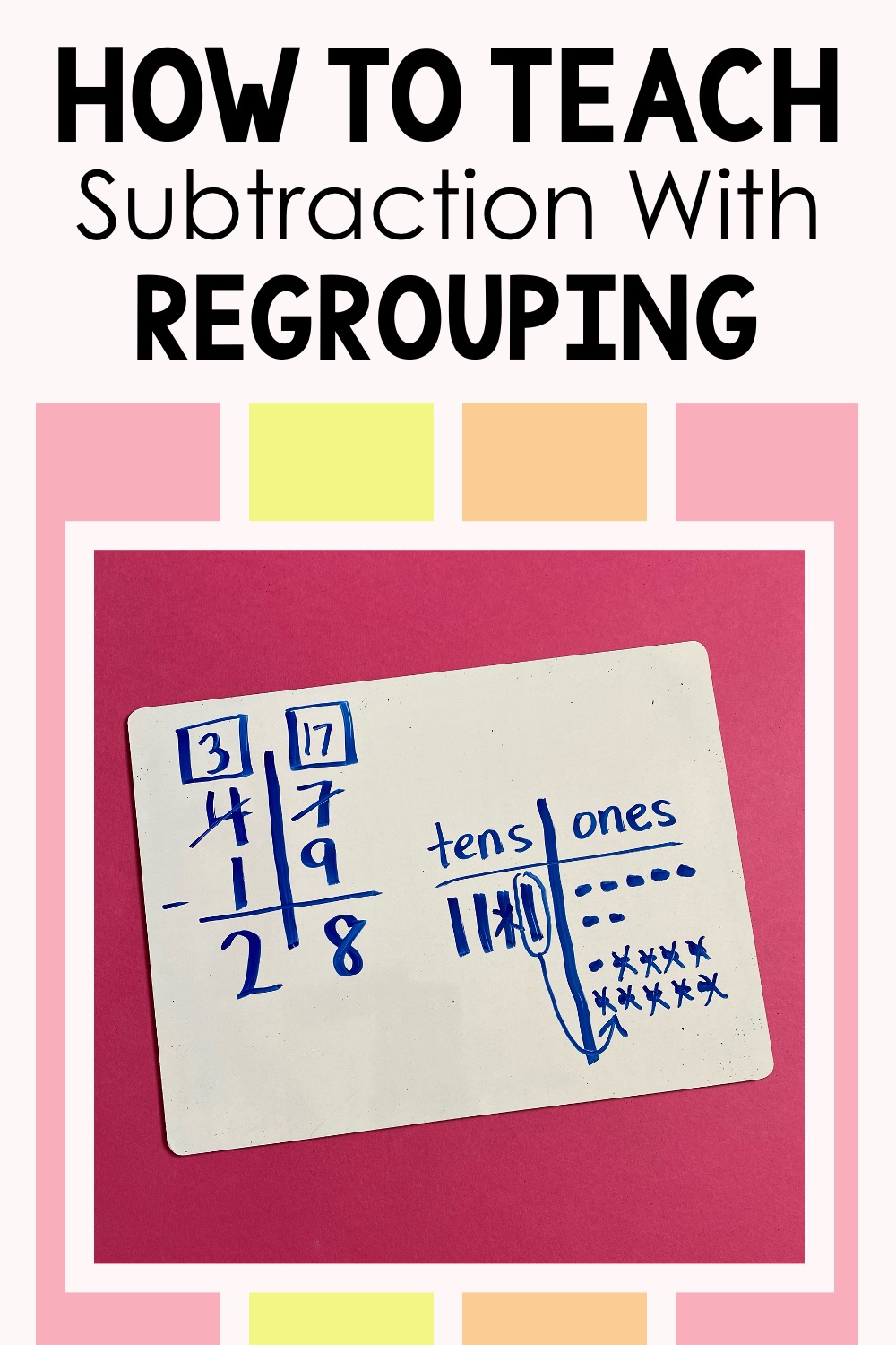 how to subtract 2 digit numbers with regrouping