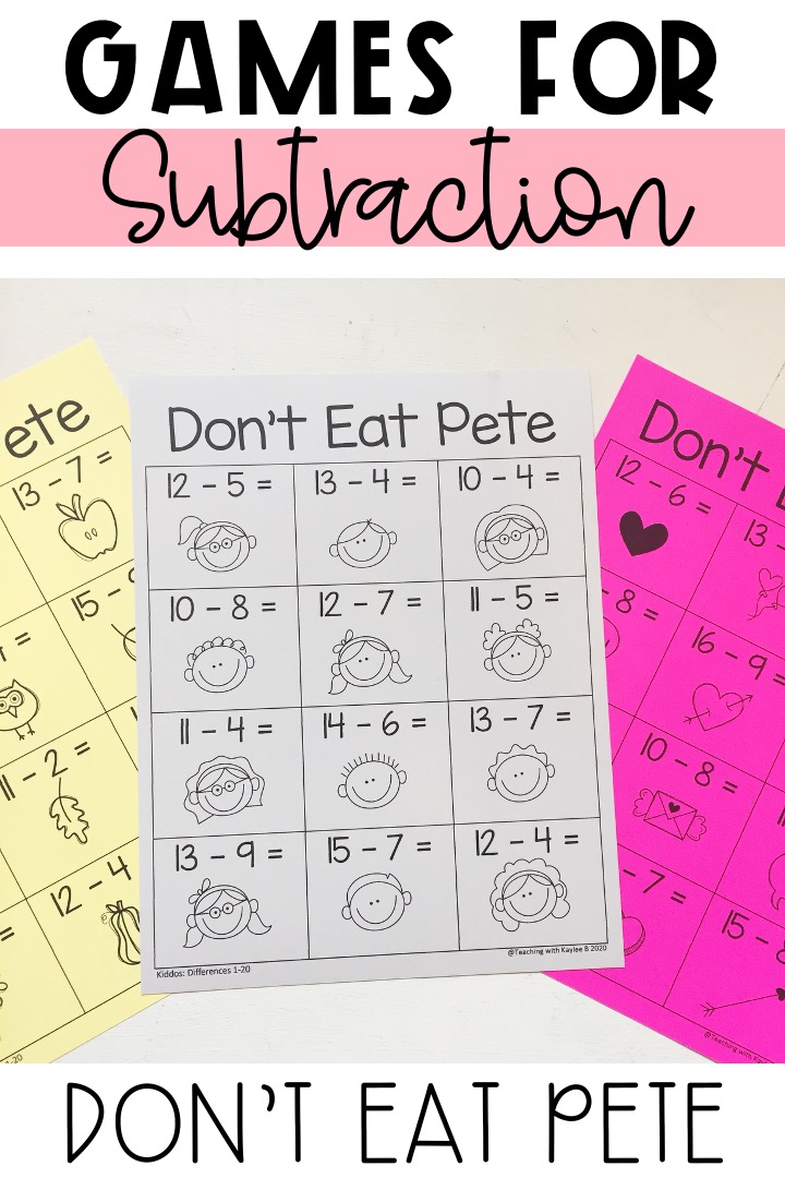 subtraction games for 2nd graders