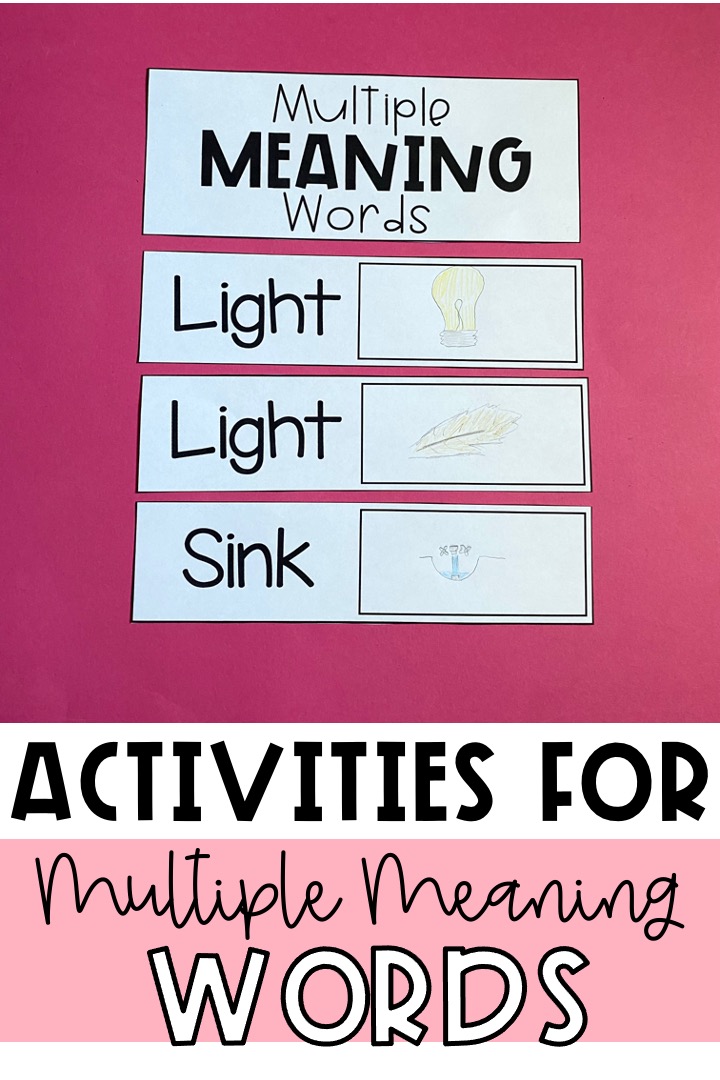 activities for multiple meaning words