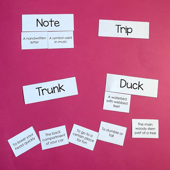 worksheets on multiple meaning words