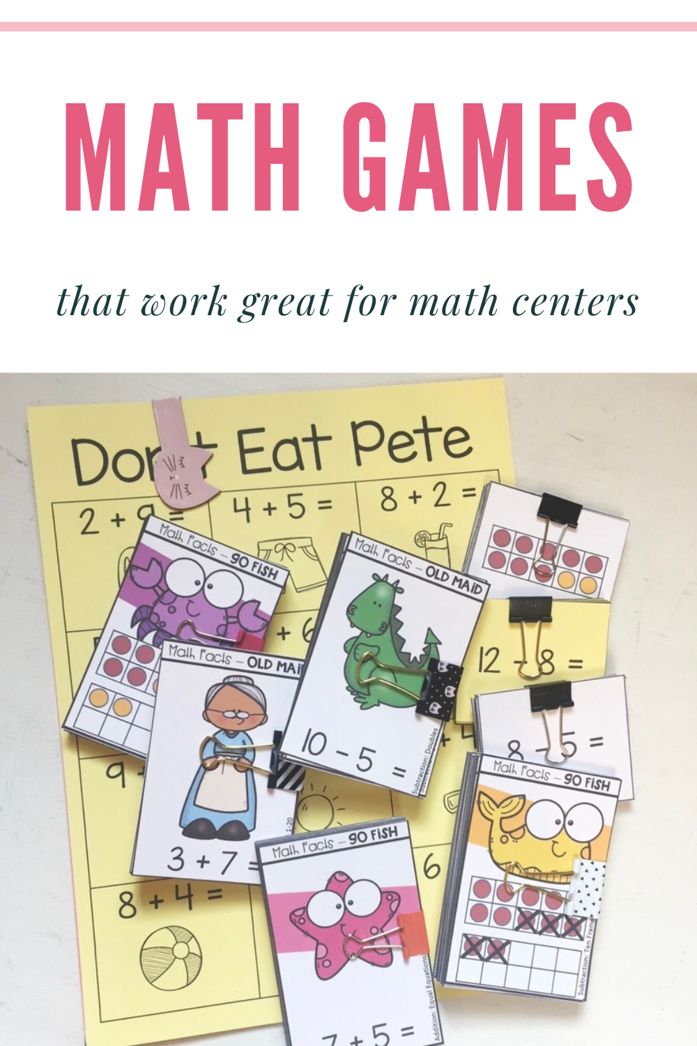 math centers ideas