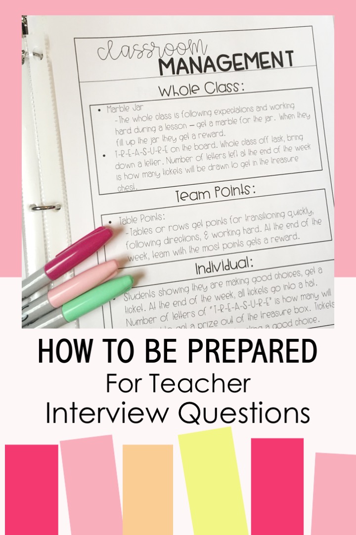 questions teachers are asked in interviews