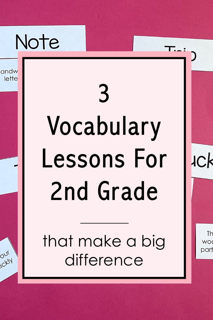 vocabulary lessons for 2nd grade