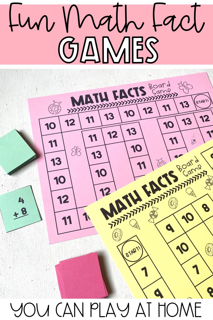 fun ways to practice math facts at home