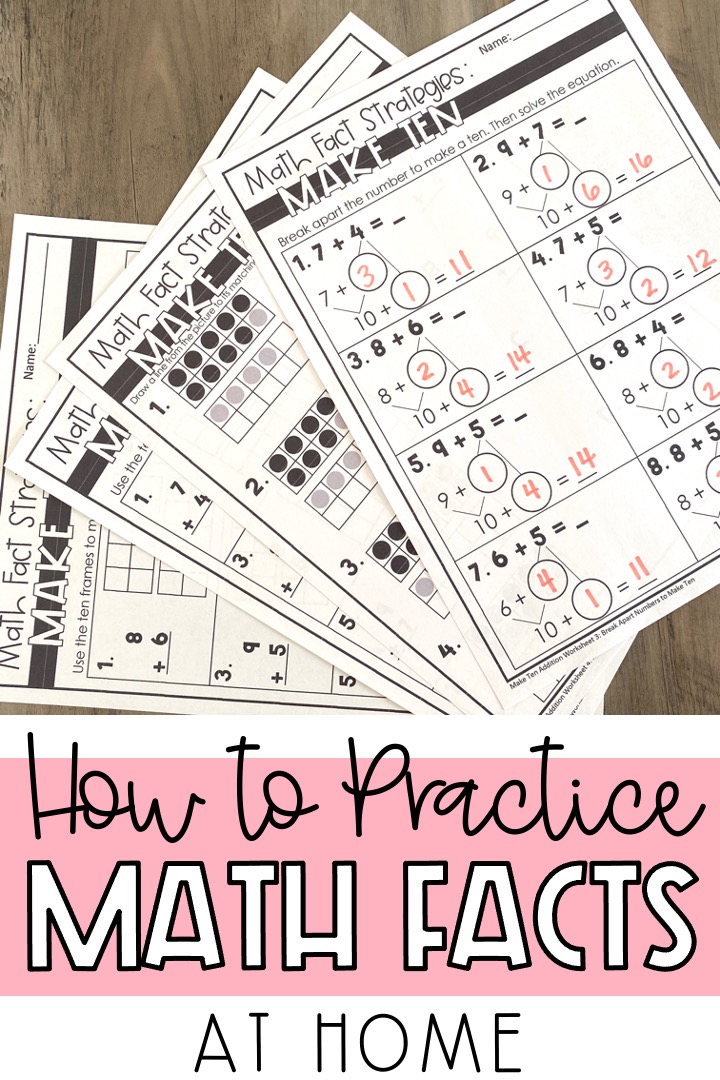 ways to practice addition and subtraction facts at home