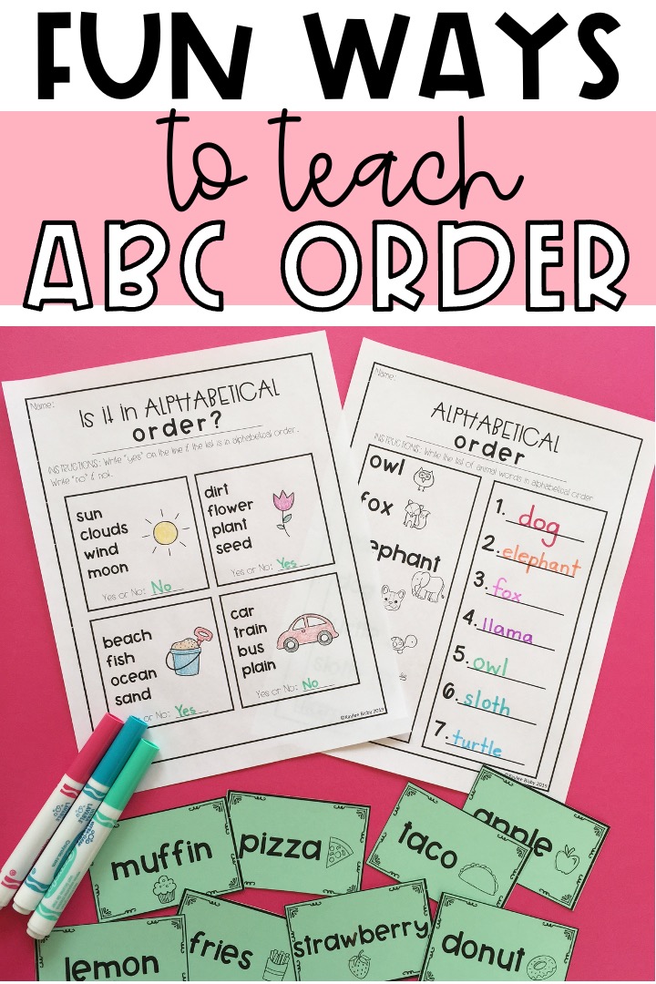 fun ways to teach alphabetical order