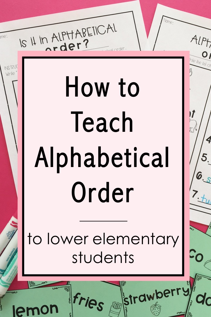 teach alphabetical order