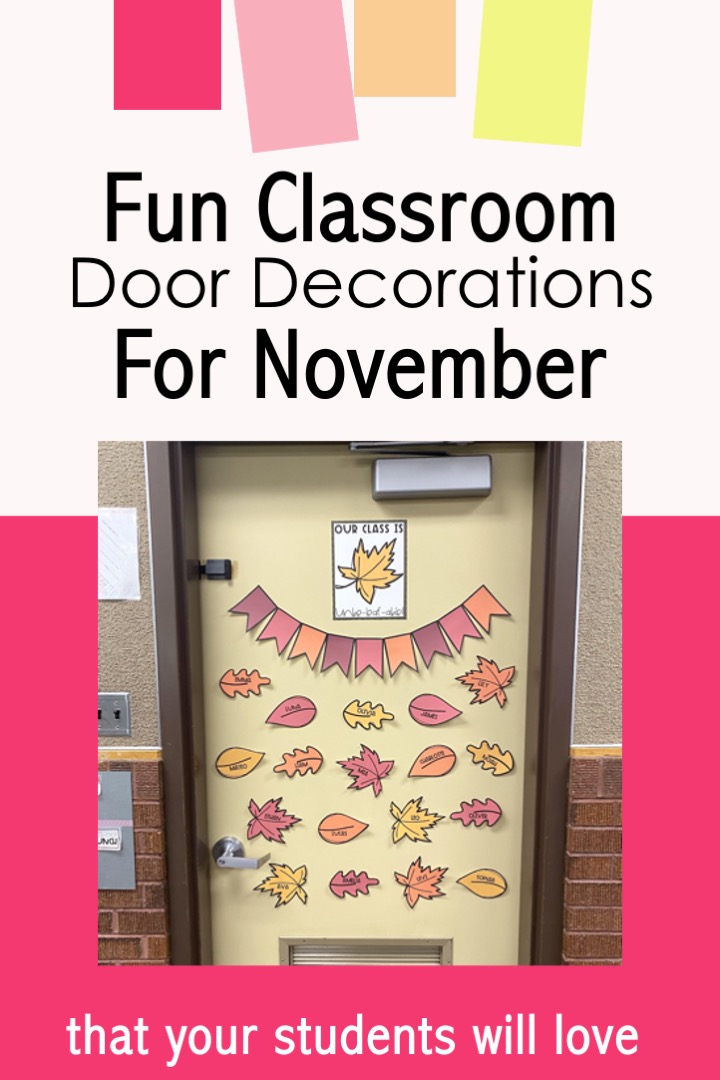 classroom door decorations for november