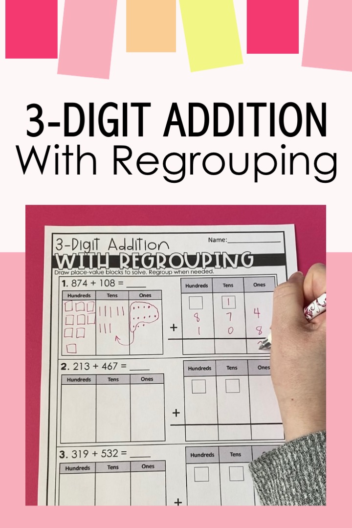 3-digit addition with regrouping pdf