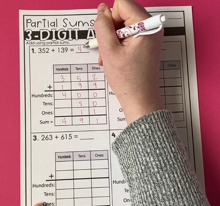 Partial Sums Addition Method: How to Best Teach This Method to Second Grade Students