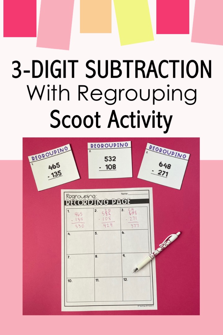 3 digit subtraction with regrouping worksheets
