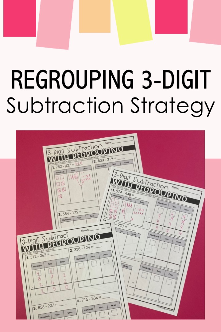 3 digit subtraction with regrouping