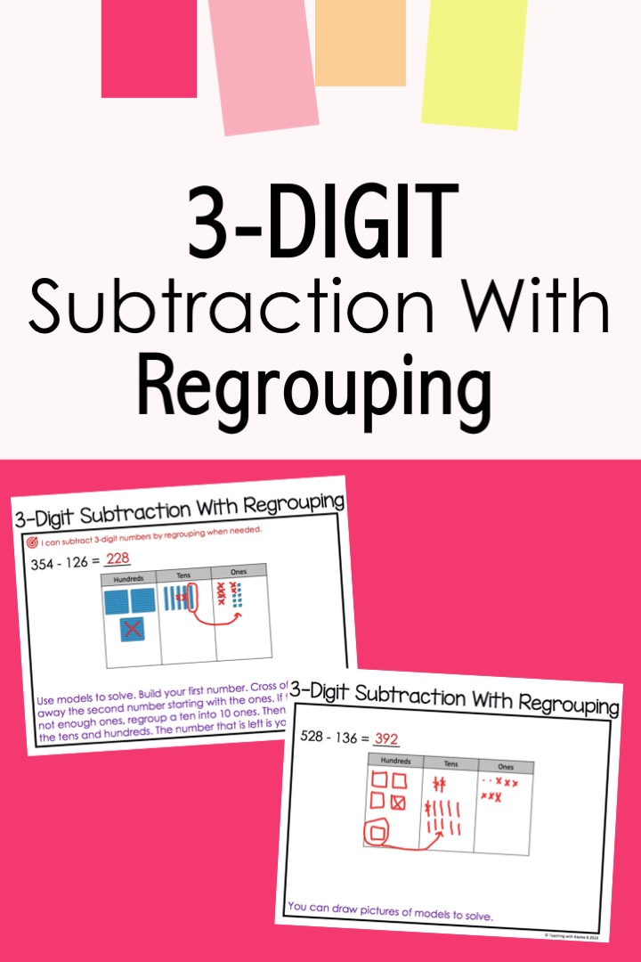 how to teach 3 digit subtraction with regrouping