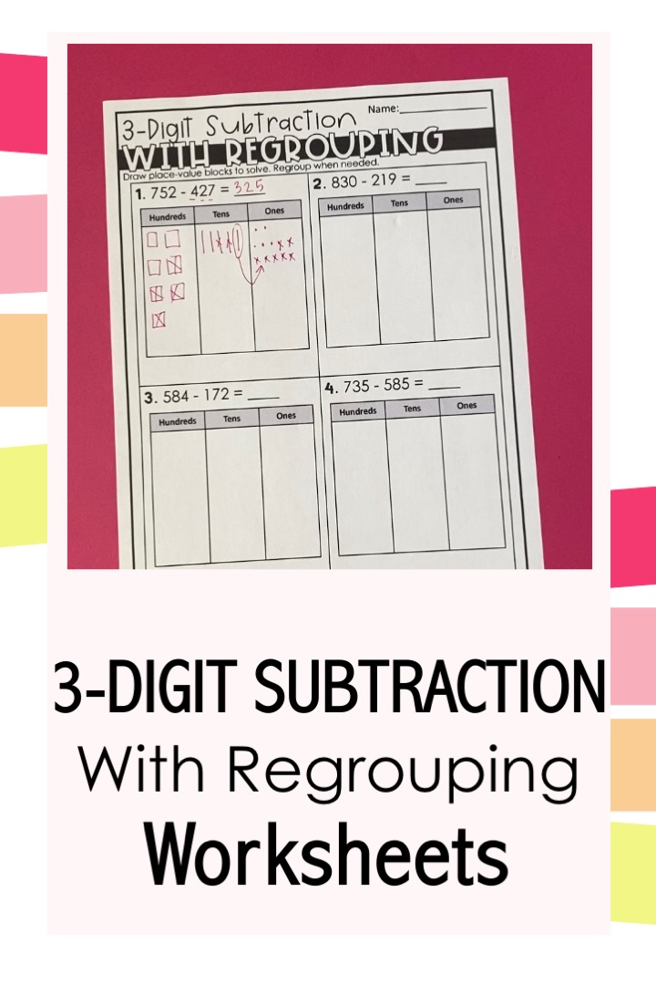 how to teach subtraction with regrouping 3 digits