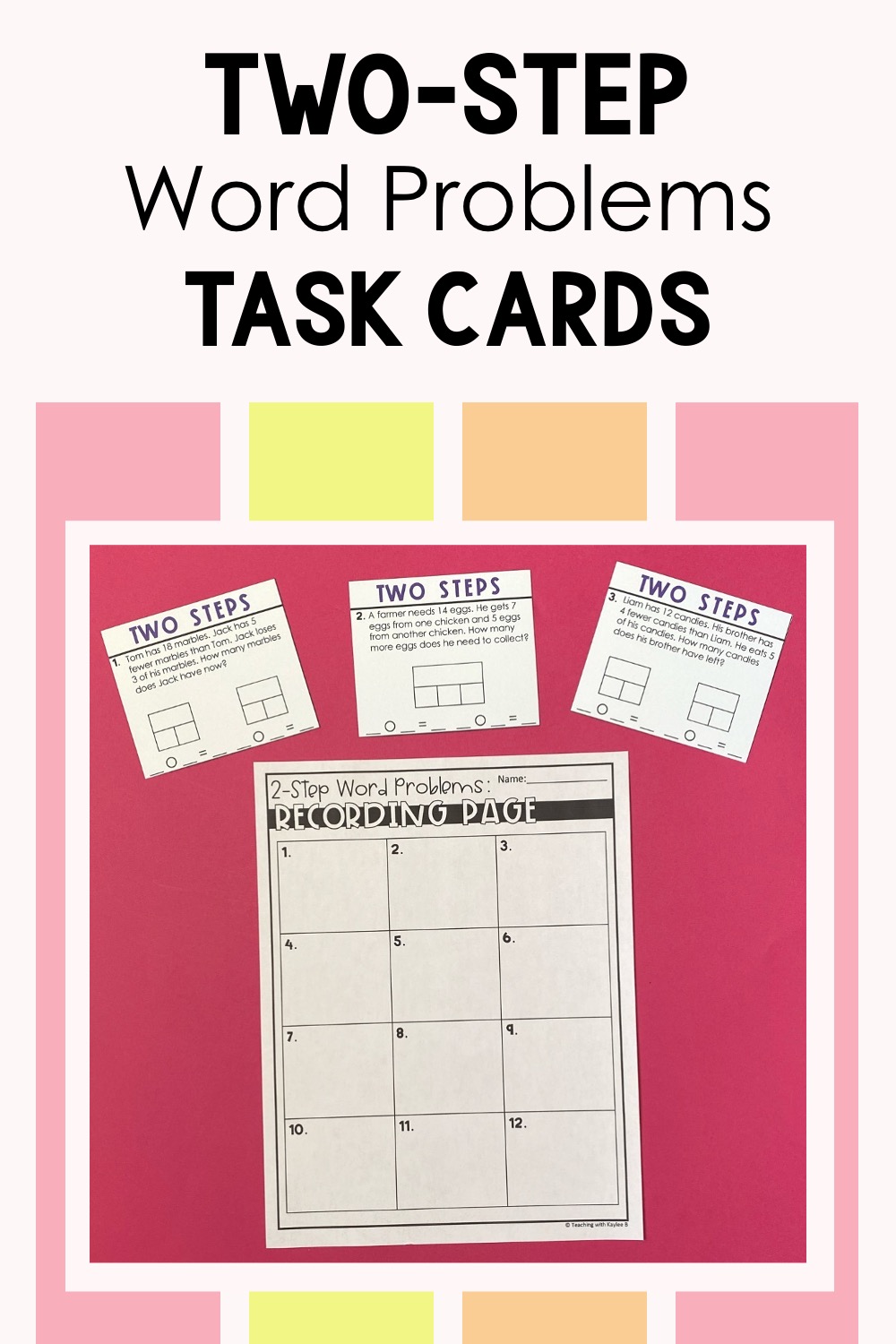 two step word problems worksheet pdf