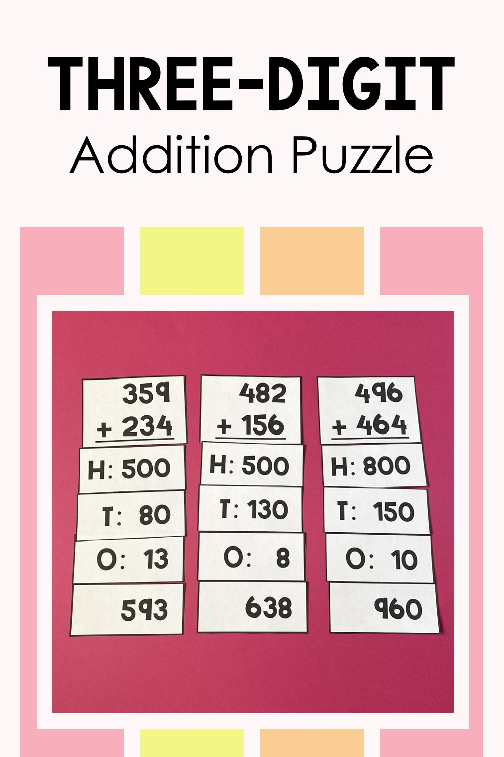 three digit addition 2nd grade