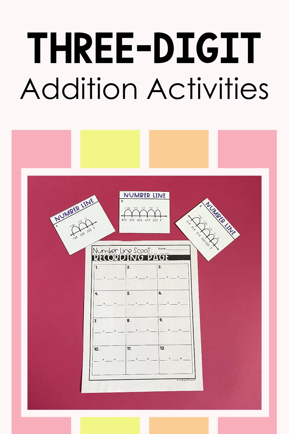 three digit addition activities