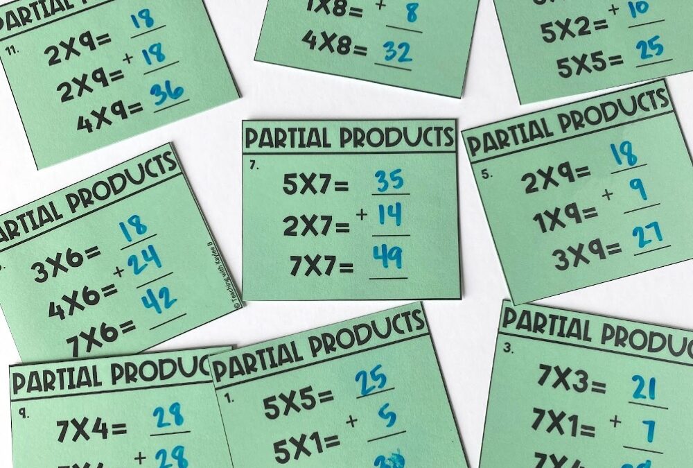 how do you use partial products to multiply