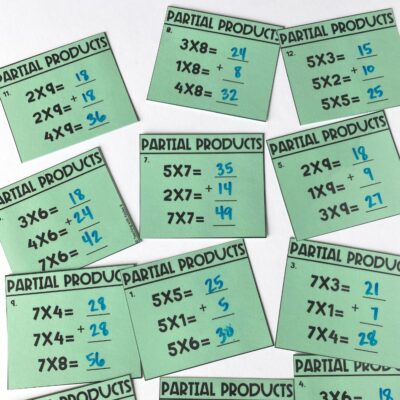 how do you use partial products to multiply and increase fact fluency